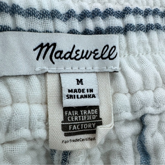 Madewell The Untailored Wide-Leg Crop Pant in Striped Lightspun - Picture 7 of 7